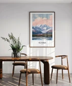 Çerçevesiz Poster Karlarla Kaplanmış Alaska thumbnail 4