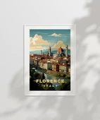 Çerçevesiz Poster Floransa Katedrali ve Şehir Manzarası " thumbnail 2