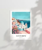Çerçevesiz Poster Santorini'nin Masmavi Hayalleri thumbnail 2