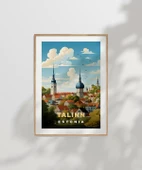 Çerçevesiz Poster Tallinn Tarihi Şehir Manzarası thumbnail 7