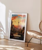 Çerçevesiz Poster Tahran’ın Zarif Silüeti ve Dağ Manzarası thumbnail 4