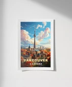 Çerçevesiz Poster Vancouver ve Sonbahar Renkleri Şehir thumbnail 1