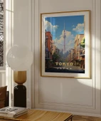 Çerçevesiz Poster Tokyo Sokak Manzarası thumbnail 3