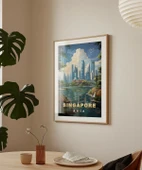 Çerçevesiz Poster Singapore Modern Manzarası thumbnail 4