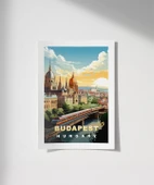 Çerçevesiz Poster Tuna Nehri Üzerinde Gün Doğumu thumbnail 2