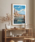 Çerçevesiz Poster Split Sahil Manzarası thumbnail 5