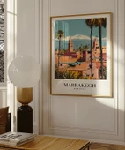 Çerçevesiz Poster Kızıl Şehir Marakeş thumbnail 3