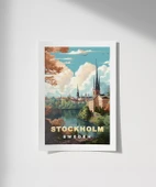 Çerçevesiz Poster Stockholm Şehir Manzarası thumbnail 7