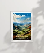 Çerçevesiz Poster Mendoza Dağ Manzarası ve Yeşil Vadiler thumbnail 2
