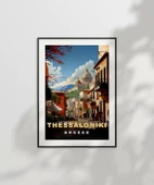 Çerçevesiz Poster Thessaloniki Tarihi Sokak Manzarası thumbnail 6