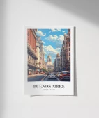 Çerçevesiz Poster Tarihi Buenos Aires Manzarası thumbnail 1