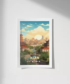 Çerçevesiz Poster Xi'an Tarihi ve Modern Perspektif Sanatsal thumbnail 1