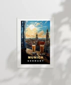 Çerçevesiz Poster Münih'in İkonik Kuleleri thumbnail 2