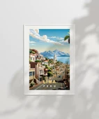 Çerçevesiz Poster Tropikal Lima Sokakları Dekoratif - 2