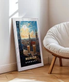 Çerçevesiz Poster Münih'in İkonik Kuleleri thumbnail 4