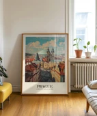 Çerçevesiz Poster Prag Eski Şehir Manzarası thumbnail 5