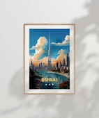 Çerçevesiz Poster Dubai Burj Khalifa Kulesi thumbnail 6