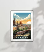 Çerçevesiz Poster Tuna Nehri Üzerinde Gün Doğumu thumbnail 6