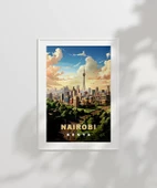 Çerçevesiz Poster Nairobi Şehir Manzarası thumbnail 2