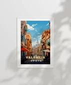 Çerçevesiz Poster Valencia’nın Zarif ve Canlı Sokakları thumbnail 2