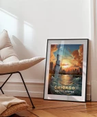 Çerçevesiz Poster Gölün ve Gökdelenlerin Şehri thumbnail 4