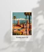 Çerçevesiz Poster Kızıl Şehir Marakeş thumbnail 2