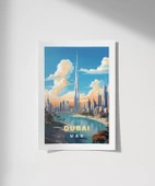 Çerçevesiz Poster Dubai Burj Khalifa Kulesi thumbnail 1
