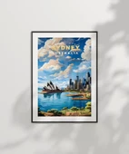 Çerçevesiz Poster Sydney Limanı ve Opera Binası thumbnail 7