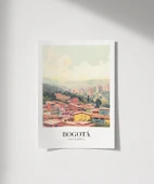 Çerçevesiz Poster Bogotá'nın Renkli Çatıları thumbnail 1