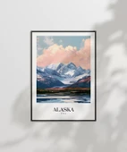 Çerçevesiz Poster Karlarla Kaplanmış Alaska thumbnail 6