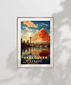 Çerçevesiz Poster Vancouver Gün Batımı Manzarası thumbnail 6