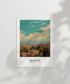 Çerçevesiz Poster Üsküp Şehir Manzarası thumbnail 2