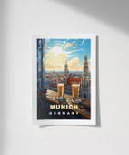 Çerçevesiz Poster Münih'in İkonik Kuleleri thumbnail 1