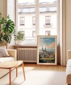 Çerçevesiz Poster Lüksemburg Şehri Tarihi Manzarası thumbnail 4