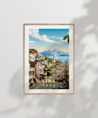 Çerçevesiz Poster Tropikal Lima Sokakları Dekoratif - 7