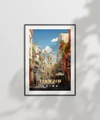 Çerçevesiz Poster Tianjin Tarihi Sokak Manzarası - 7