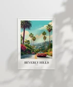 Çerçevesiz Poster Los angeles Şehir İlüstrasyonu thumbnail 2