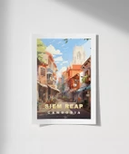 Çerçevesiz Poster Siem Reap Sokak Manzarası thumbnail 1