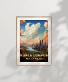 Çerçevesiz Poster Kuala Lumpur Şehir Silüeti thumbnail 7