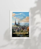 Çerçevesiz Poster Lüksemburg Şehri Tarihi Manzarası thumbnail 2
