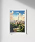 Çerçevesiz Poster Nairobi Şehir Manzarası thumbnail 1