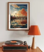 Çerçevesiz Poster Vancouver Gün Batımı Manzarası thumbnail 3