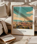 Çerçevesiz Poster Viyana Şehir Manzarası thumbnail 5