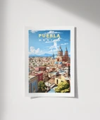 Çerçevesiz Poster Puebla’nın Renkli Sokakları thumbnail 1