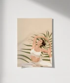 Çerçevesiz Poster Palmelerin Arasında Yoga thumbnail 1