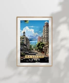 Çerçevesiz Poster And Dağları Eteğinde Santiago thumbnail 7