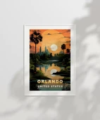 Çerçevesiz Poster Gölet Kenarında Gün Batımı thumbnail 2