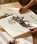 Çerçevesiz Poster Geyik Yolu 3'lü thumbnail 2