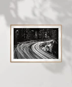 Çerçevesiz Poster Geceye Akan Yollar thumbnail 7