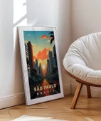 Çerçevesiz Poster São Paulo Gökyüzü thumbnail 3